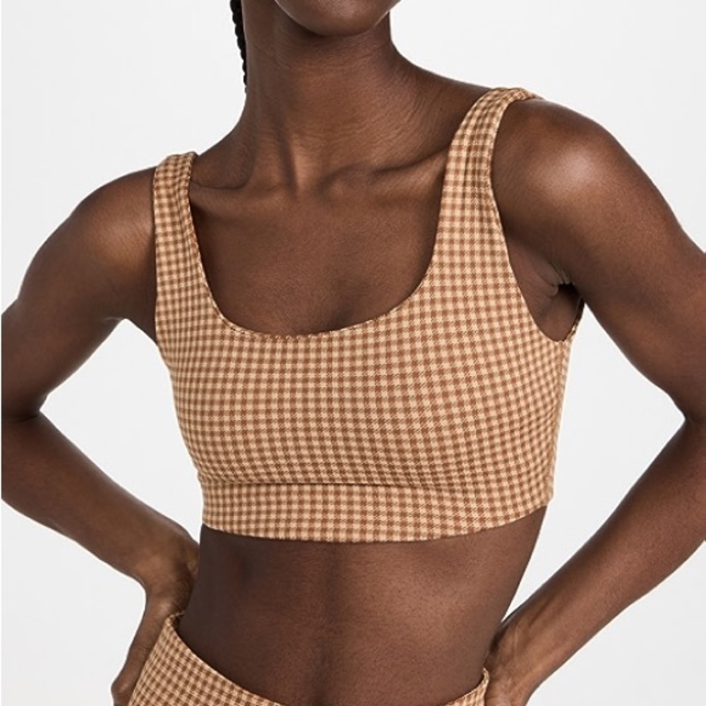 Madewell MWL gingham sports bra